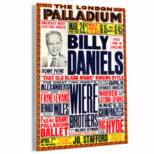 1950s London Palladium Movie Poster or Canvas  Home Decor  Art Print