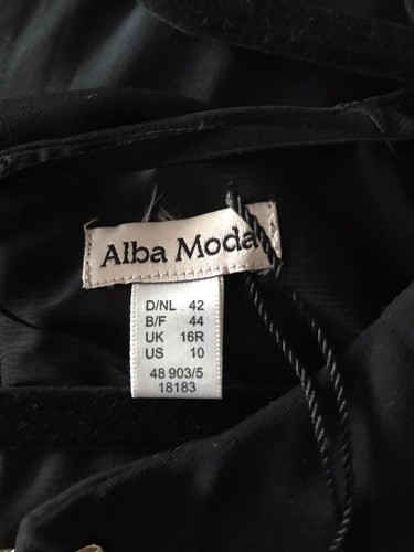 Alba Moda Damen Kleid Neu Gr 42 AzA 53 Schwarz Extra Leicht  - Bild 3 von 6