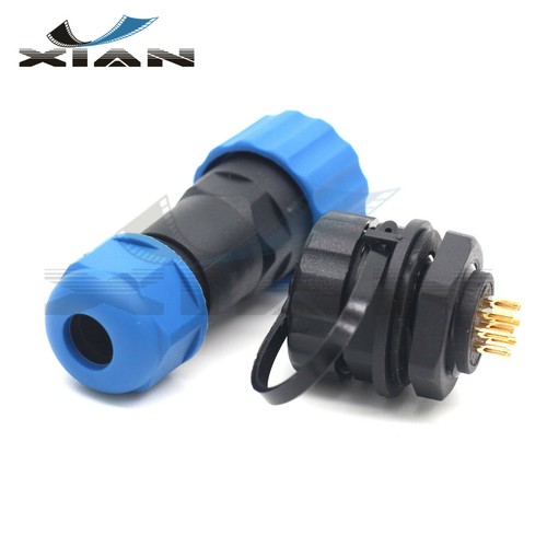SD16 9Pin 16mm Waterproof Cable Connector,Panel Mount Connector Plug and Socket - Picture 4 of 7