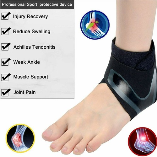 Ankle Brace Support Compression Sleeve Plantar Fasciitis Pain Relief Foot Wrap - Picture 6 of 14