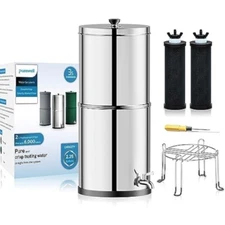 Purewell 3-Stage 0.01μm Ultra-Filtration Gravity Water Filter System, NSF/ANSI .