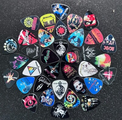 Cliff Burton Aluminum Guitar Pick Necklace with Optional Matching
