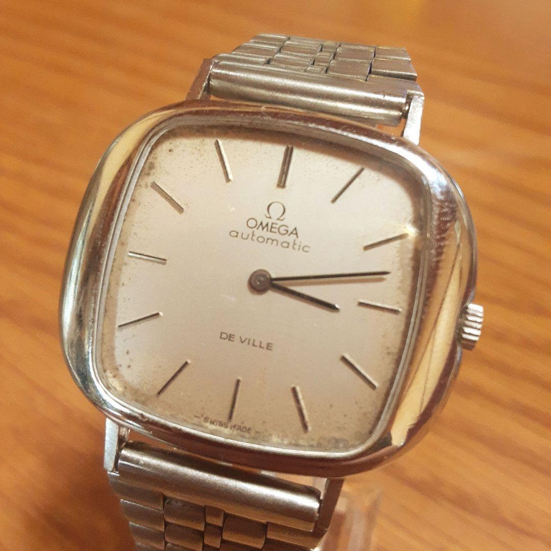 Omega De Ville Vintage Silver Square Automatic Mens Watch Omega De Ville Vintage Silver Square Automatic Mens Watch