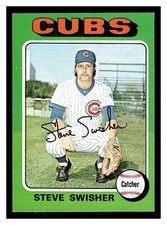 1975 TOPPS MINI BASEBALL STEVE SWISHER #63 ROOKIE CARD CHICAGO CUBS HIGH GRADE. rookie card picture