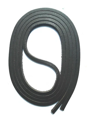 SNORS SCHNÜRSENKEL Ledersenkel SCHWARZ 120cm 3*3mm Leder Docksider Schuhband - Bild 1 von 4
