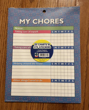  New Sealed My Chores Chart 8.5" x 11" Pad 175 Stickers Learning Playground