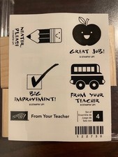 FROM YOUR TEACHER Stampin' Up Wood Stamp Set