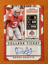 2020 Contenders Draft #197 Damon Arnette Ohio State Raiders Rookie Auto Lot B