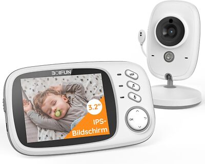 BOIFUN 3.2 Zoll Digital LCD Babyphone Wireless mit Kamera Fernübertragung 750mAh