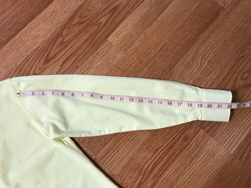 Burberrys Shirt Womens 40 Yellow Button Up Embroidered Logo France Vintage - Picture 10 of 13