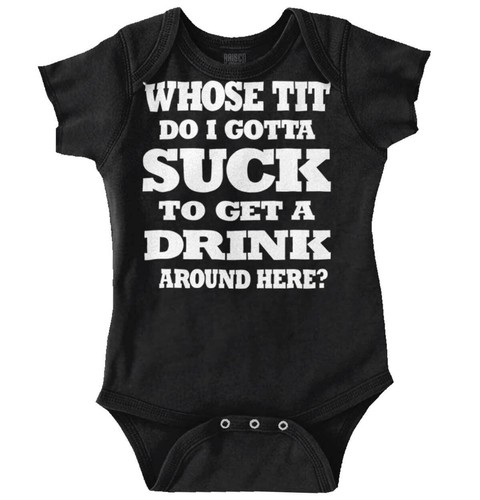 Get A Drink Funny Breatsfeeding Shower Gift Baby Boys Infant Romper Newborn - Picture 14 of 18