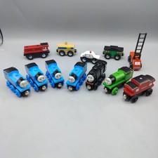 Thomas and Friends Lot Of 6 Wooden Railway Engines Caboose 5 Other Vehicles