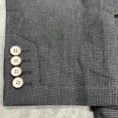 Robert Graham Sport Coat 40 Gray Black Micro Houndstooth 100% Linen Unstructured - Picture 4 of 18