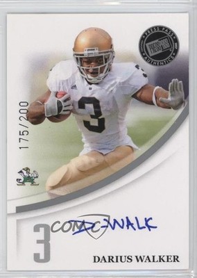 2007 Press Pass Signings Silver 175/200 Darius Walker Rookie Auto RC 1vs