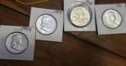 LOT OF 4  FRANKLIN HALF DOLLARS 90% SILVER 3 BU 1958 1959 1960 1961. Bullion