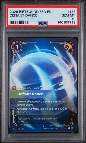 Defiant Dance graded PSA 10 for sale on eBay