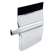 United Pacific 10855 Truck Quarter Fender, 24" x 31", Stainless, Triangle Bracke