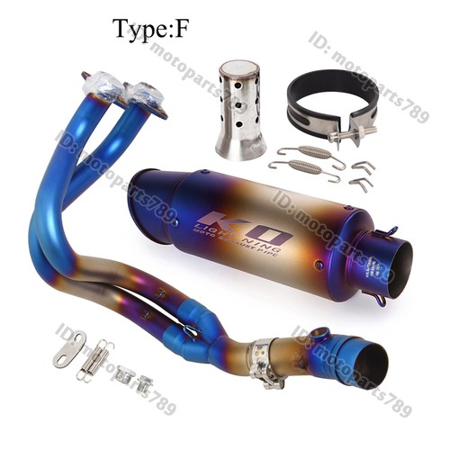 For Kawasaki Z650 Ninja 650 2017-2023 Exhaust Front Link Pipe Muffler Silencer - Picture 8 of 16