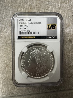 1883 CC Morgan Silver Dollar NGC MS70 Early releases 2023 FIJI Mint  .999
