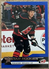 2025-26 Upper Deck NHL Star Rookies BLUE Alexander Nikishin #6 Hurricanes (RC)