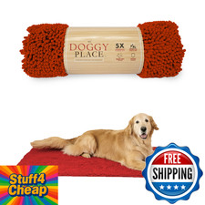 My Doggy Place Microfiber Dog Mat 60x36 Red Non-Slip Absorbent Quick-Dry Muddy P