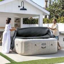 Spa-Abdeckung  Dunkelgrau 196 x 196 x 72 cm PVC und PU SPA-ABDECKUNG Energieeffi