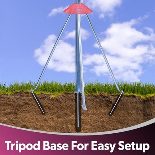 Portable Outdoor Tetherball Set with Carrying Bag and Accessories (3-Piece