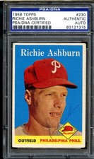 Richie Ashburn Cards, Rookie Card and Autographed Memorabilia Guide 17