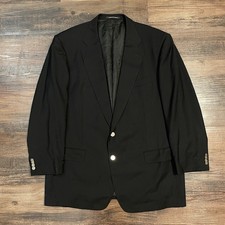 Ermenegildo Zegna Blazer 46R US 56 IT Black Super 100s Wool Neiman Marcus Jacket