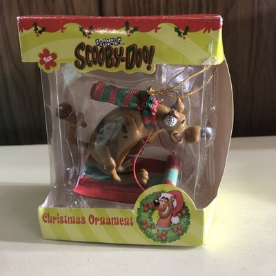 Vintage 2002 Scooby Doo Christmas Ornament Cartoon Network Trevco Sledding