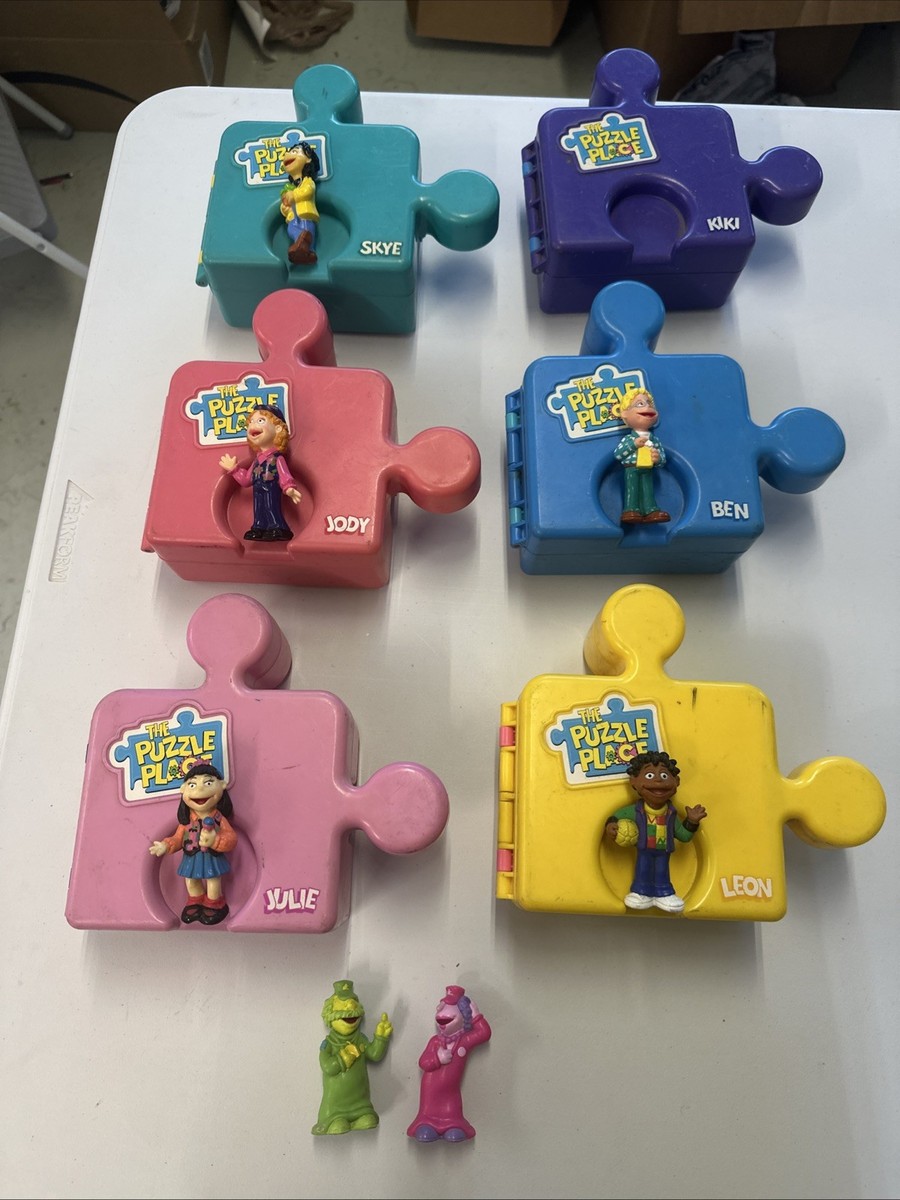 Vintage The Puzzle Place Figurines/Play Sets Skye, Leon, Ben, Jody