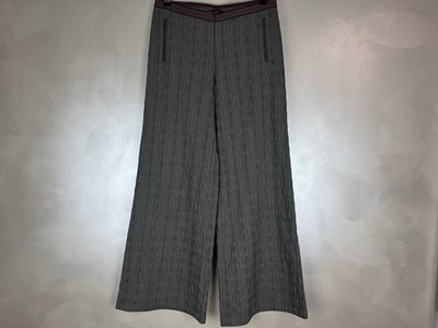 Cop. Copine Womens Brown Gray Wide Leg Striped Pants Vintage Rare