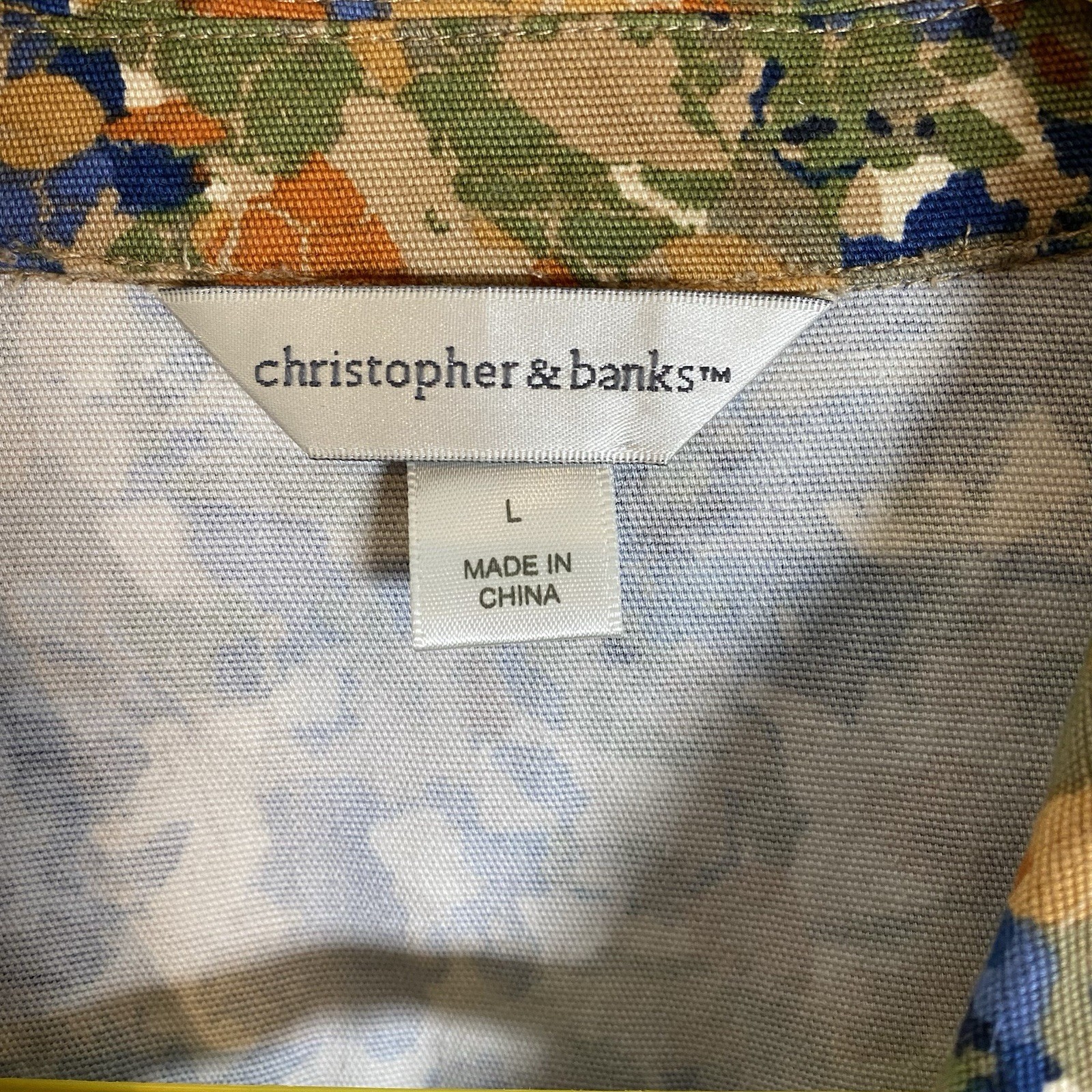 Christopher & Banks Button Front Multi Colored Fl… - image 5