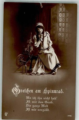 39865567 - read book on the spinning wheel Faust Goethe, Johann Wolfgang Verlag GL + Co