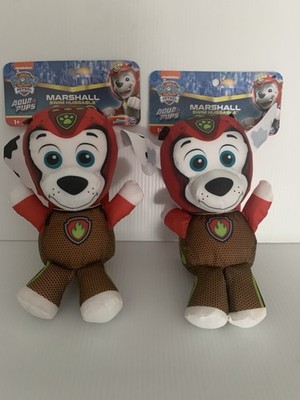 Paw Patrol Aqua Pups Plush Toys Marshall Huggable Bath Or Pool Toys