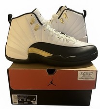 Jordan Air Jordan 12 Royalty CT8013-170 White Black Gold Retro Sneaker Men's