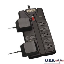 8 Outlet Surge Protector 1440J Power Strip Circuit Breaker Child Safety Covers