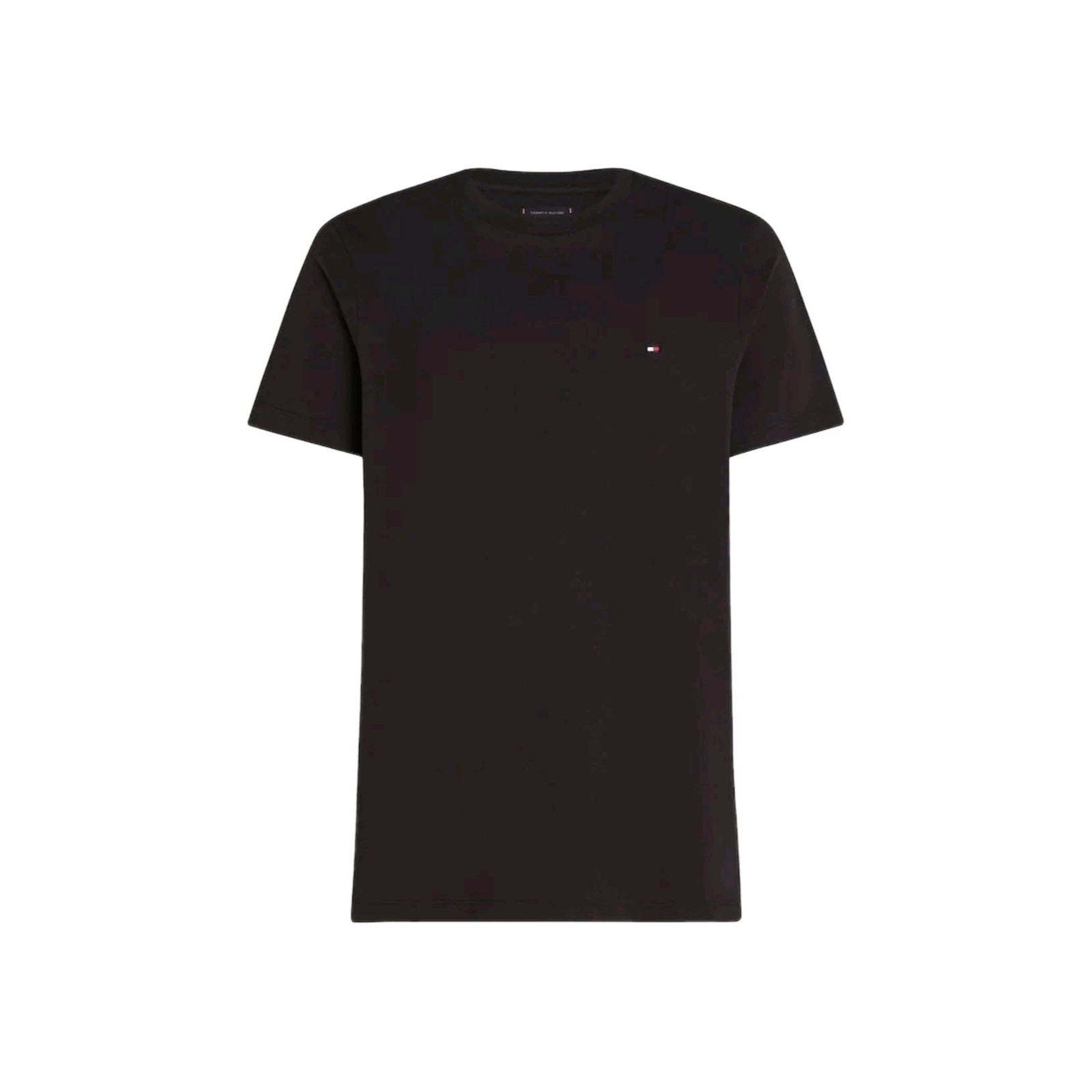 Tommy Hilfiger Black Regular Fit Essential Solid 100percent Cotton T-Shirt Tee Size Xl