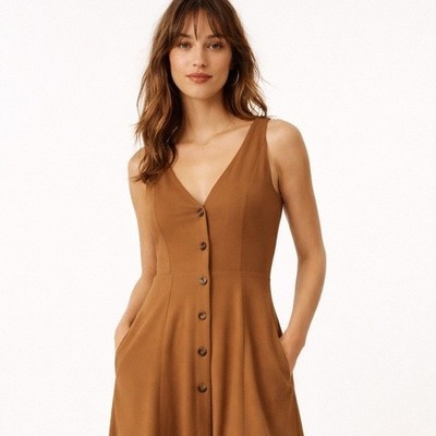 Montgomery Post Button Down Fit and Flare Midi Dress with Pockets Size S NWT | eBay Montgomery Post Button Down Fit and Flare Midi Dress with Pockets Size S NWT | eBay