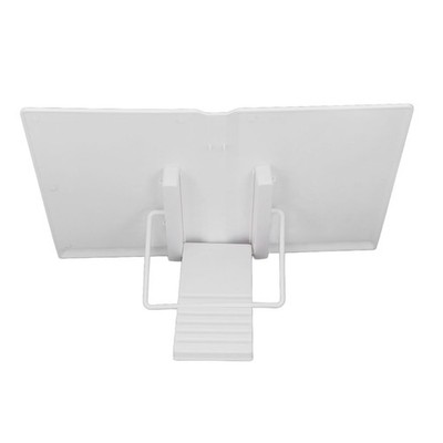 White Desktop Reading Stand Multifunctional Ergonomic Desk Adjustable Book Holde
