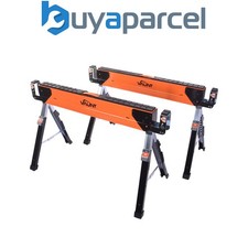 Vaunt Heavy Duty Adjustable Height Saw Horse Twin Pack Load Capacity 1,180kg