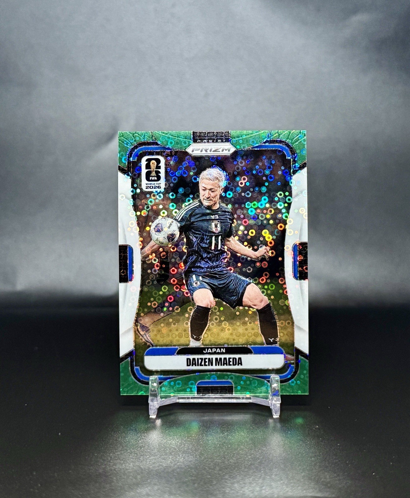 2026 Panini Prizm FIFA World Cup #265 Daizen Maeda Green and White Disco /70