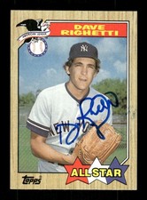 1987 Topps  616 Dave Righetti signed auto autograph  All Star MZ BXCP56