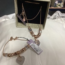 A Designer Jewellery Set by John Richard Necklace and Bracelet In Box