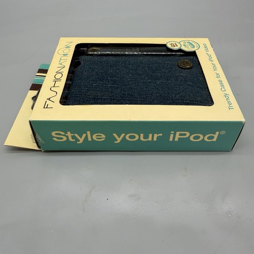 Vtg Designer Denim Bag Mirror Case For Apple iPod Classic Video 5G 5th 60GB 80GB - Picture 3 of 10