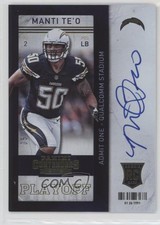 2013 Panini Contenders Playoff Ticket 5/99 Manti Te'o #222 t5p