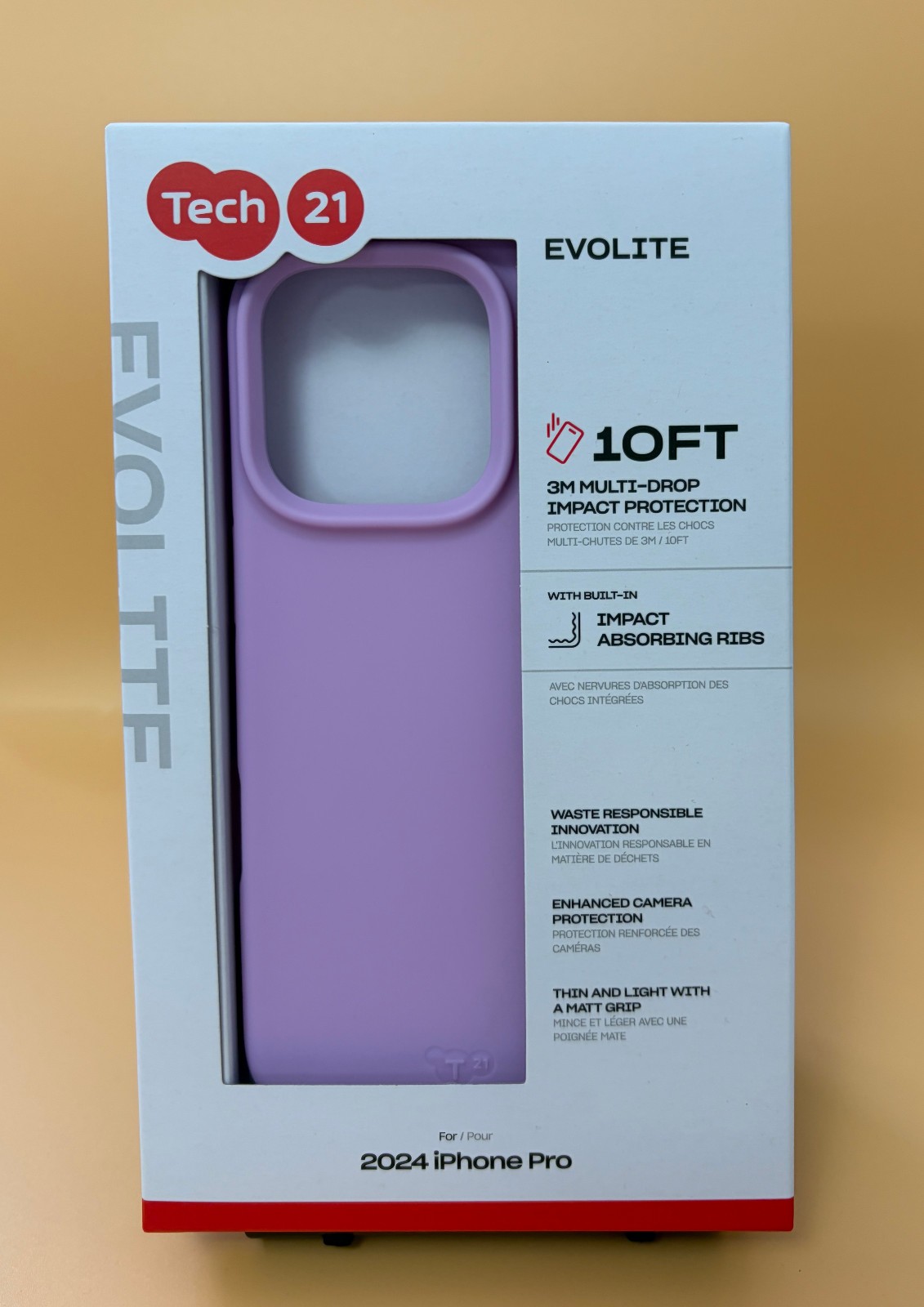 Tech21 EvoLite for iPhone 16 Pro - Ultra Thin Impact Protection Case - Indigo