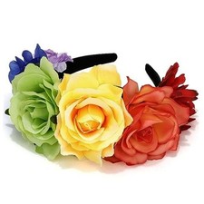 Atoden Flower Crown Day of the Dead Rose Headbands for Flower Headband 001