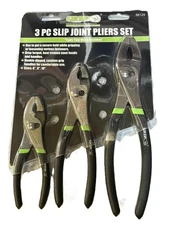 Grip 3pc Slip Joint Pliers Set 6" 8" 10" Cushion Handle Tools 58125