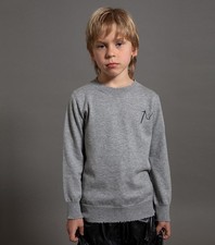 NUNUNU Sewing Kit Knit Gray Crew Sweater  Sz. 6-7 NWOT! Price $100.00